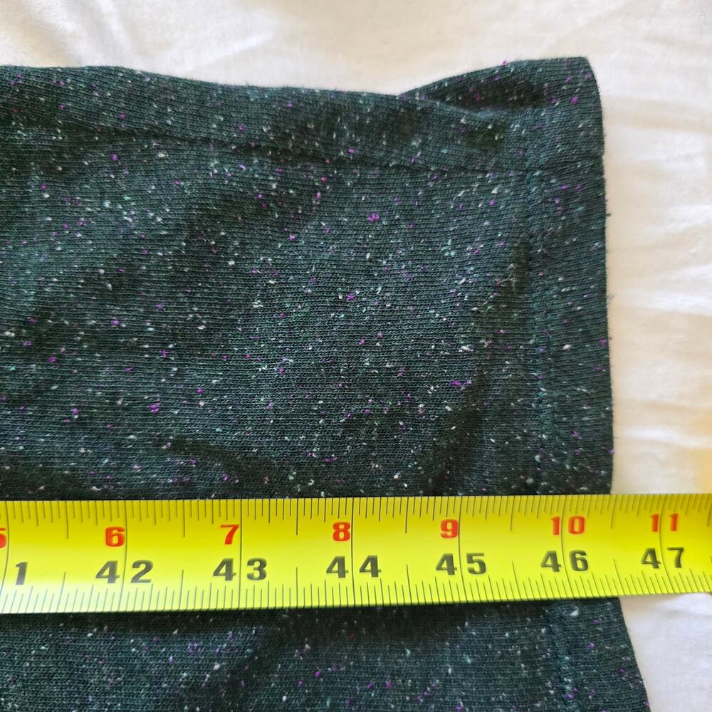 Eve Gravel Long Sleeve Faux Wrap Midi Dress Green Size S Silk Blend Minimalist - Picture 10 of 10